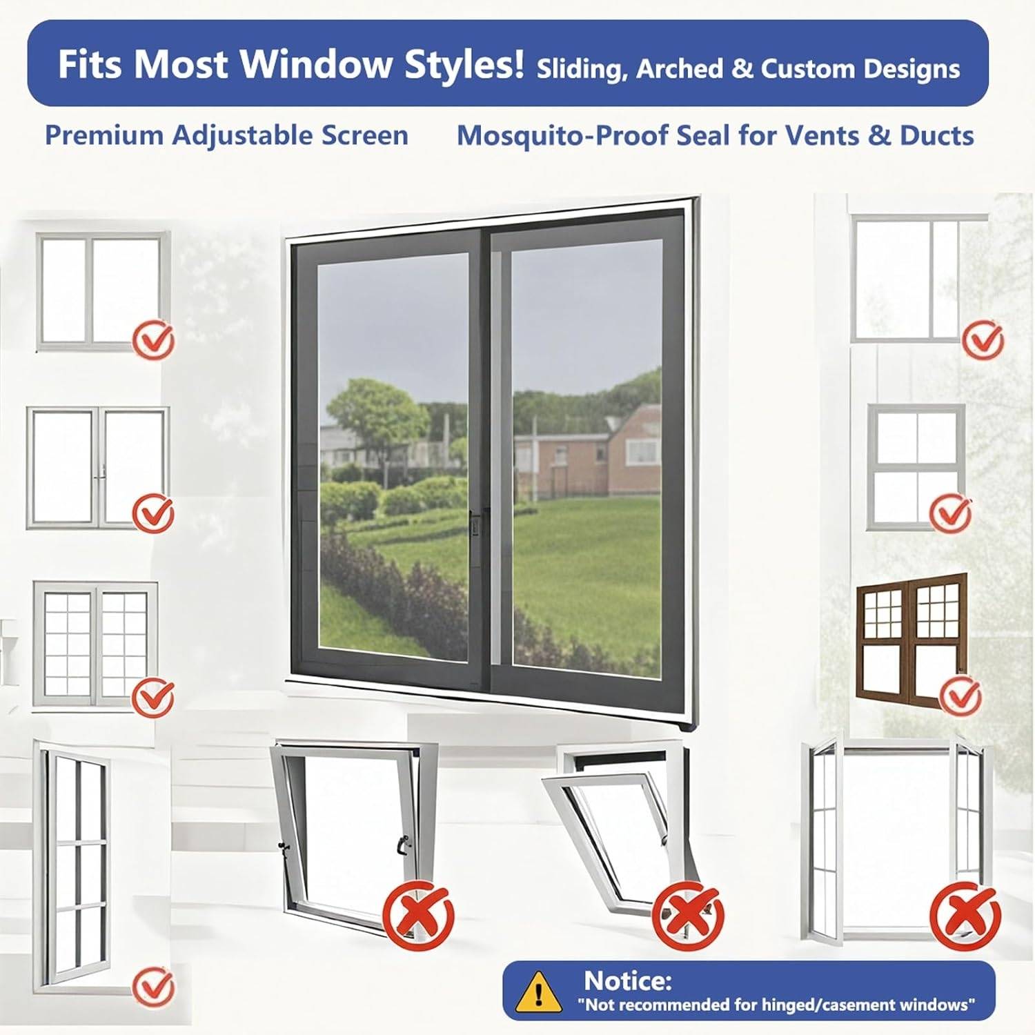 Velcro Window Screens | Adjustable Window Screen | Window Screen With Velcro: image 3